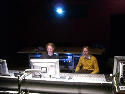 Andrew Mottl and Jan Liesefeld at KHM mixing stage